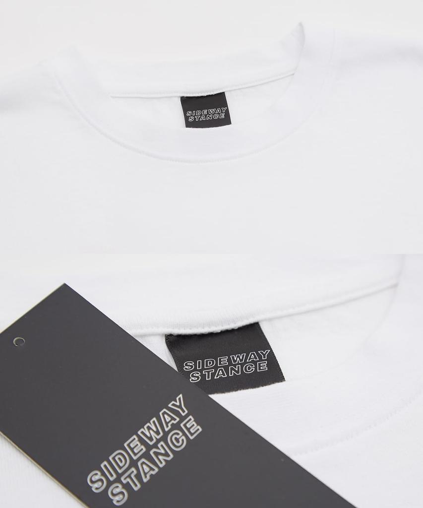 IMPROMES Casual SIDEWAYSTANCE S College Logo Long Sleeve T-Shirt, Men's, White