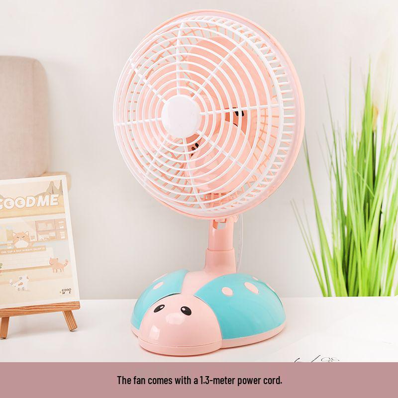 Silent Mini Fan: Cartoon Design for Dorms, Desks, and Offices