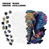 Elephant Puzzle Wooden Special-Shaped Splicing Toy Original Piggy Bank Decompression Manual Puzzle