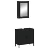 VidaXL 2 Pcs Bathroom Furniture Set Black Engineered Wood, Bathroom Cabinet, Bath Cabinet, 3214780