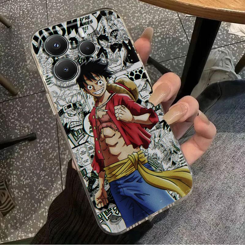 Japan O-One Piece Case For Xiaomi Redmi Note 15 14 13 12 11 Pro Plus Luffy Gear 5 Cover For Redmi 15C 15 14C 13C 12C Phone Cases