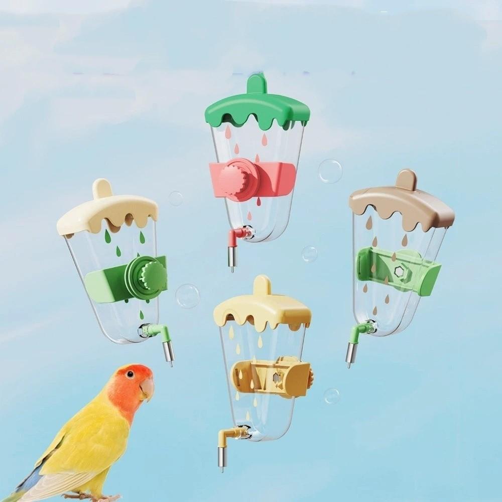 Spritzenfester Papageien-Wasserspender Auslaufsicher Große Kapazität Vogel-Wasserflasche Abnehmbar Hängend Vogel-Wassertrinker