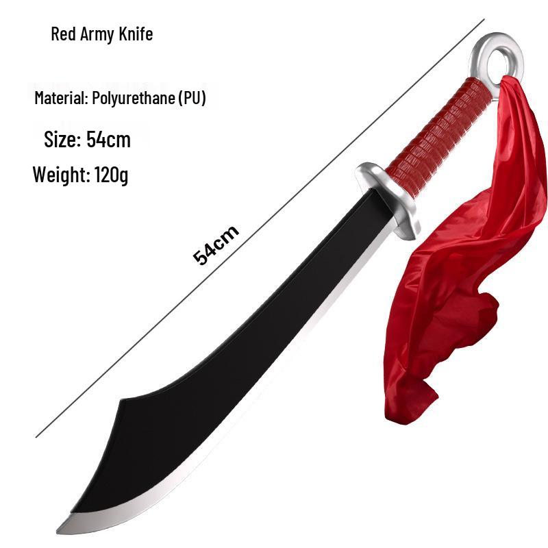 Red Army Big Saber Toy: Children s Martial Arts Training Prop - Recommended for Stage Performance, Plastic Material.