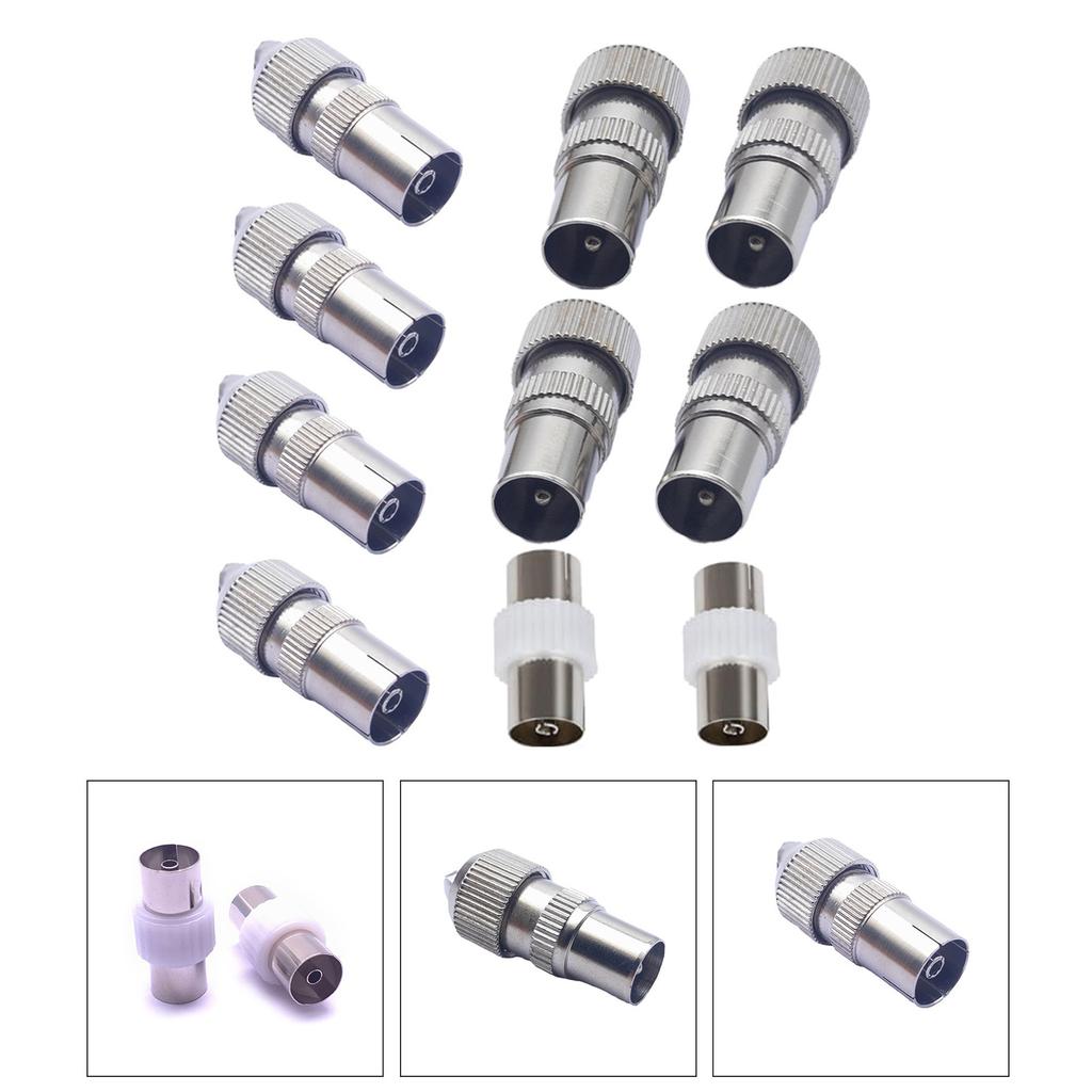 TV Aerials Female Male Port Satellite TV Connectors with Female to Female Antenna Coaxial Couplers Coaxial Adapters Set
