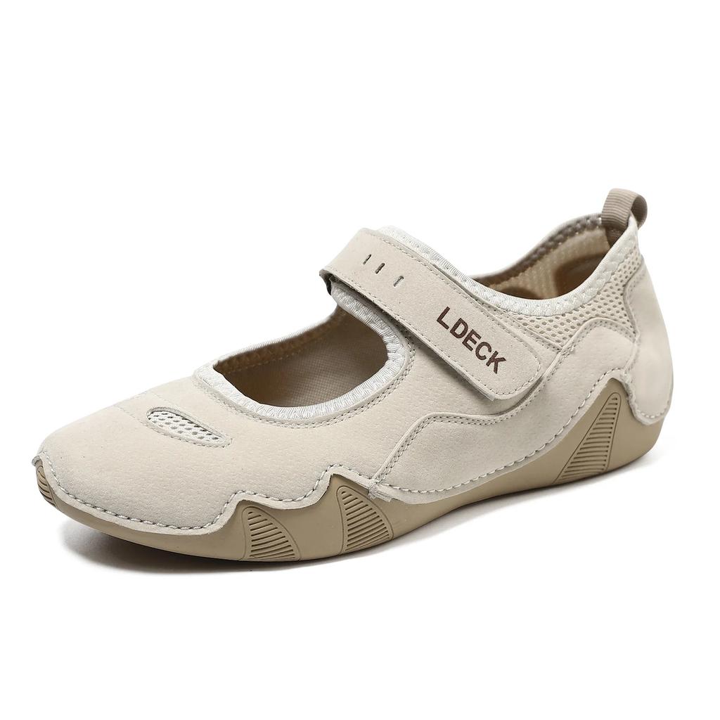 Fashion High Quality Fashion Women's Flat Shoes Round Toe Shallow Shoes Casual Breathable Slip-on Flat Outdoor Ladies Mary Jane Shoes