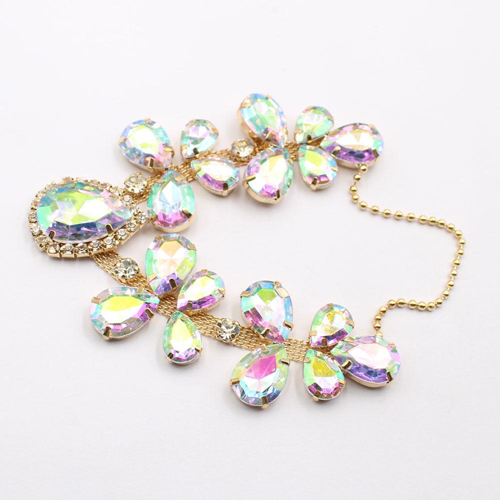 New 1 Piece 100 * 120mm Metal Summer DIY Bikini Beach Flip Flops Chain Rhinestone Decoration