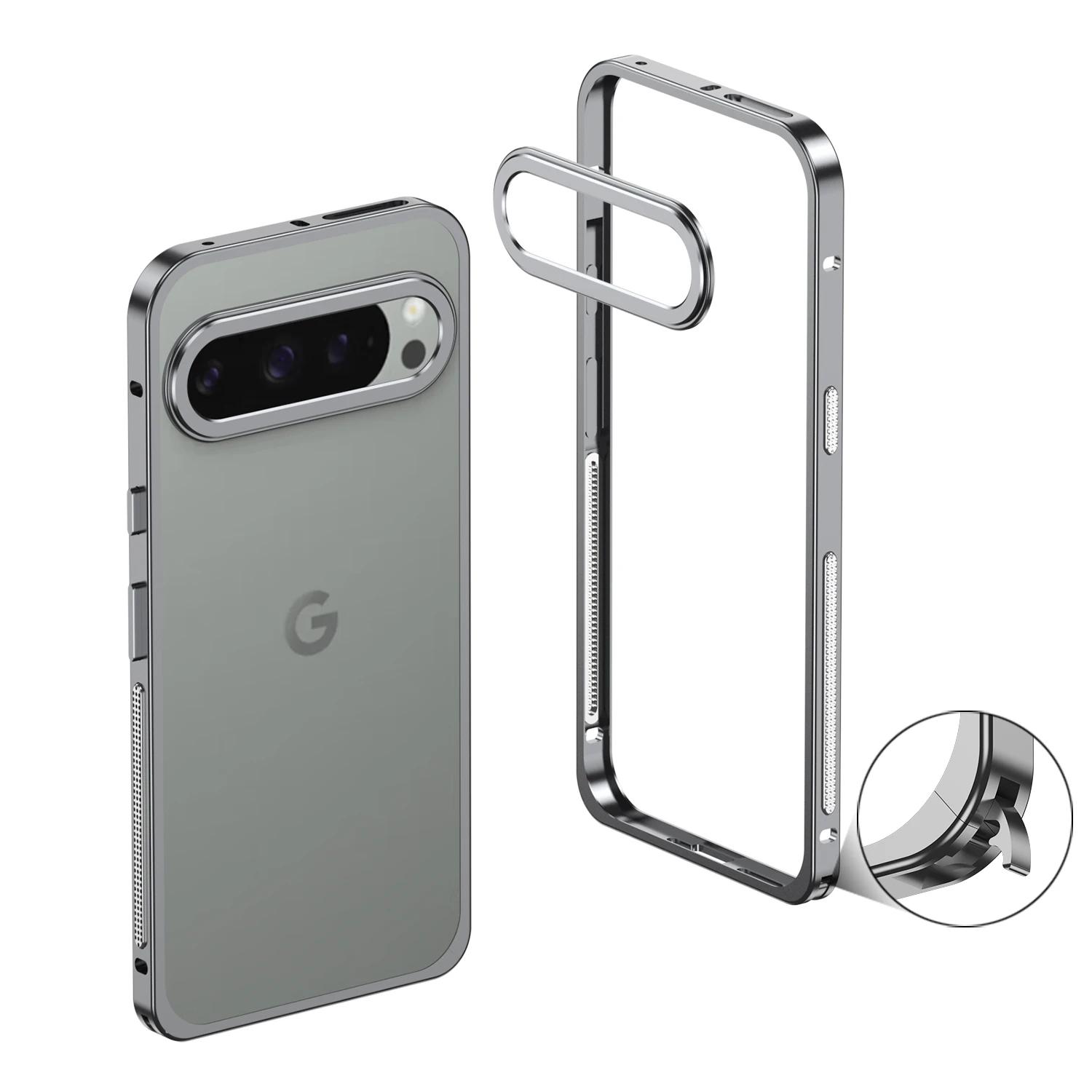 

Popular Aviation Aluminum Alloy Frame Phone Cases For Google Pixel 10 9 Pro XL 9 8 A Pro Metal Heat Dissipation Shockproof Cover Google Pixel 9 Pro XL