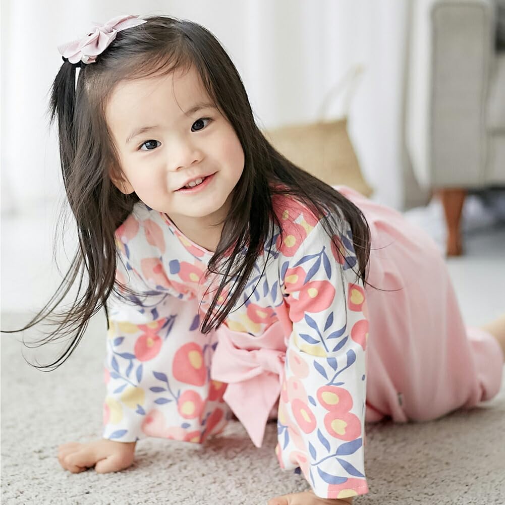 Hakama romper and socks front for size camellia [Augelute] set, opening, girls, baby, 80,