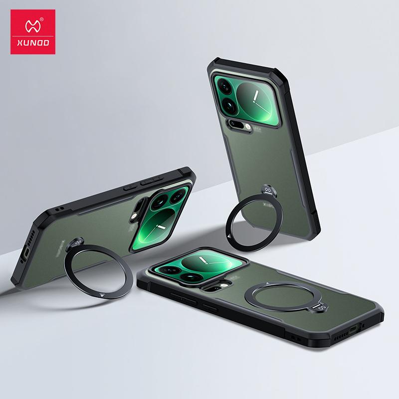 XUNDD For Mi 17 Xiaomi 17 Pro Max Case Airbag Shockproof Protective Back Cover Luxury Casing With Rotatable Magnetic Holder