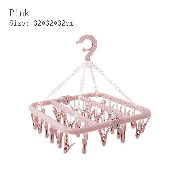 

Складная сушилка для белья, зажим для нижнего белья и носков, многофункциональная прищепка, пластиковая вешалка для сушки одежды, прищепки для полотенец