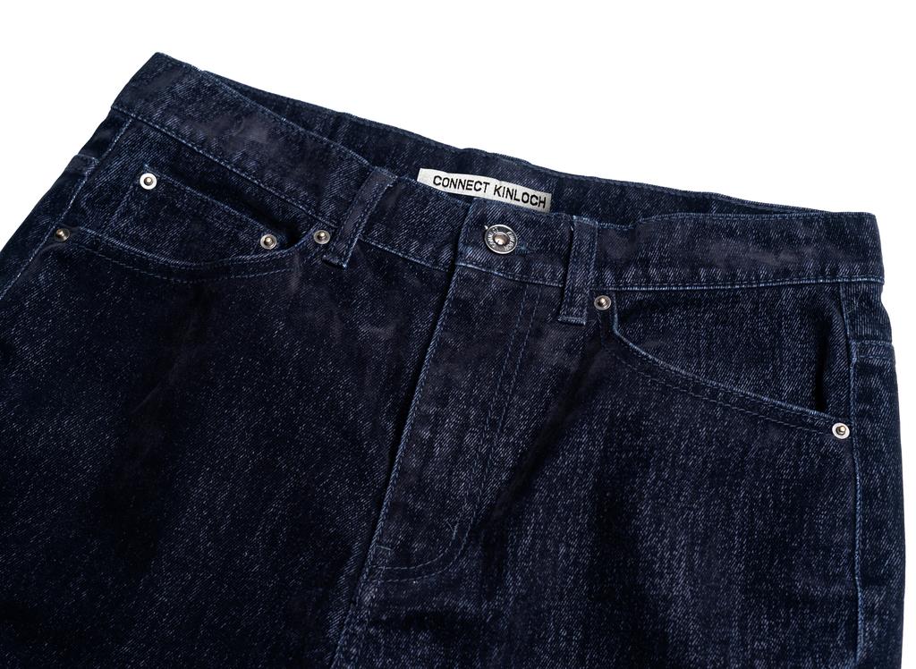 CONNECT KINLOCH Velvet Flare Denim Pants [Navy]