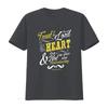 Trust In The Lord With All Your Heart Bible Verse T Shirt Vintage Washed Stretched Soft Comfortable Top For Everyday Wear