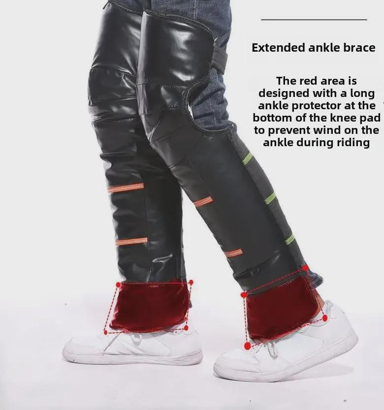 Thickened Windproof Winter Motorcycle & Electric Bike Knee Pads, Men & Women Leggings for Cold Weather Riding