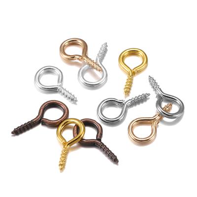 200 pz Piccolo Piccolo Mini Occhio Spilli Eyepins Ganci Occhielli Vite Filettata Oro Catenacci Ganci Risultati Dei Gioielli Per Fare FAI DA TE