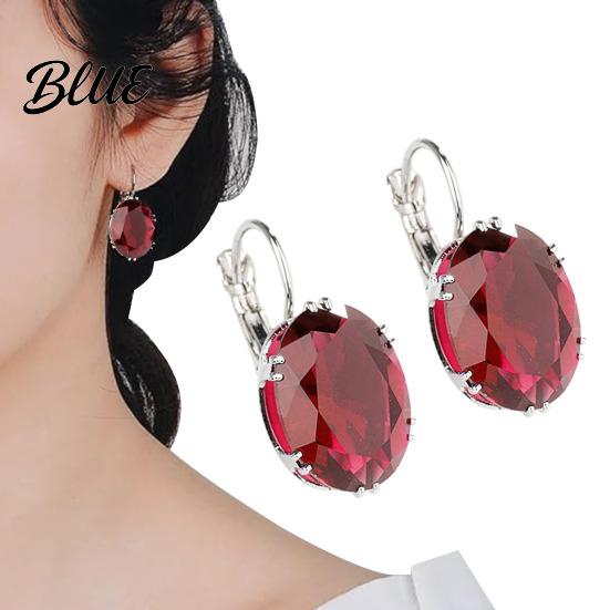 Unique Design Earrings 46024 Pairs Teardrop Lightweight Sparkling Cubic Drop