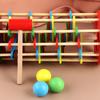 Children Pounding Ball Fall Ladder Small Hammer Colorful Knock Toy Baby Early Education Wooden for Baby 2 3 4 Years Old