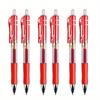 6pcs Retractable Ballpoint Pens, 0.5mm Medium Point, Carbon 0.5mm Lead, Large Capacity, Upright Position, Stationery Supplies