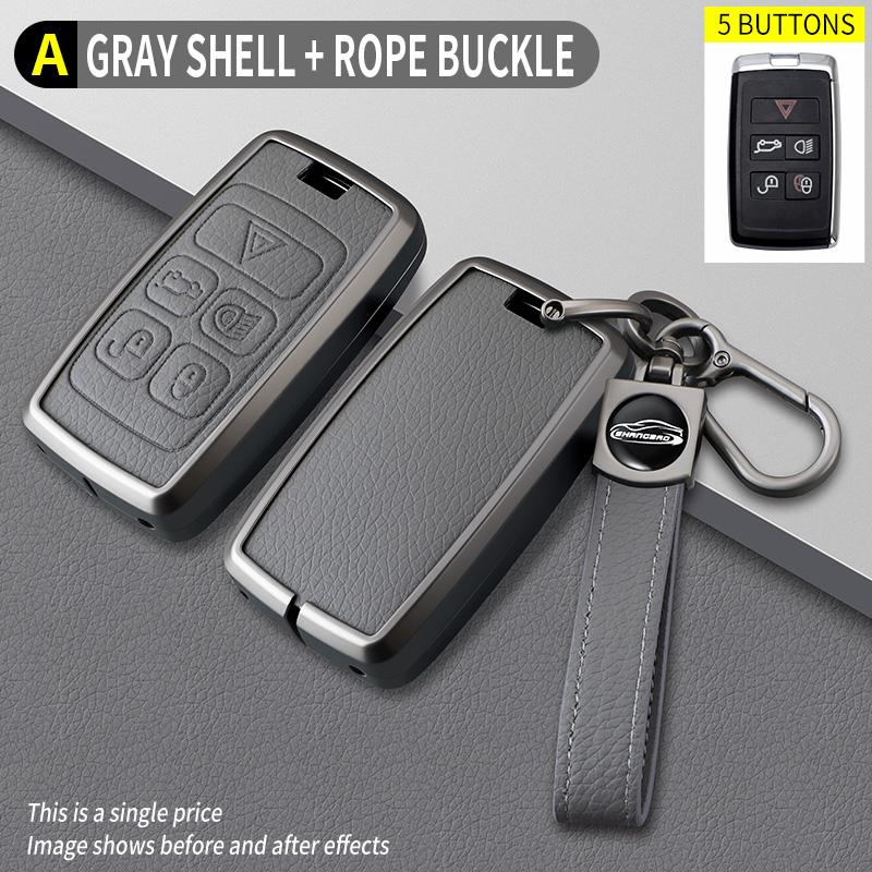 Zinc Alloy Leather Car Key Case Cover for Jaguar XF XJ XE S-Type F-Type X-Type F-Pace I-Pace E-Pace Android XFR XKR Keychain