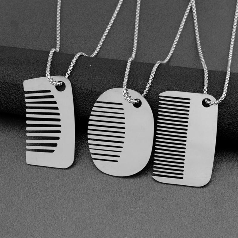 Stylish Comb Pendant Necklace with Comfortable Chain Comfortable Necklace for Youthful Trendsetters and Fashion Lovers