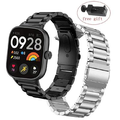Edelstahl Armband Für Redmi Uhr 4 Smart Uhr Ersatz Armband für Xiaomi Band 8 Pro Mesh-Armband Zubehör