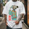 Tokyo Cyberpunk Oversized T-Shirt - Japanese Neon Streetwear - Futuristic Graphic Tee