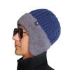 Faux Mink Knit Woolen Hat Winter Earflap Beanie Outdoor Fleece Lined Thickened Warm Cold Resistant Ski Hat