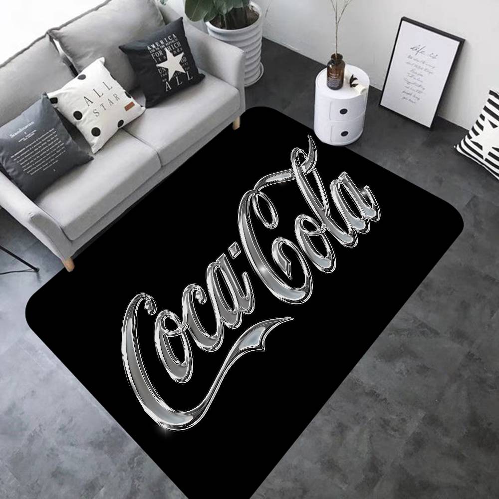C-Coca C-cola Vintage Logo Rohožka Omyvatelná Protiskluzová Rohožka do Obývacího Pokojového Prostoru u Pohovky a Křesel Kuchyňská Rohožka Před Dveřmi Koberec