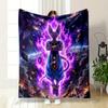 A Purple Energy Aura Surrounds a Humanoid Figure In a Cosmic Backdrop. for All Seasons Blanket Lunch Break Throw Gift