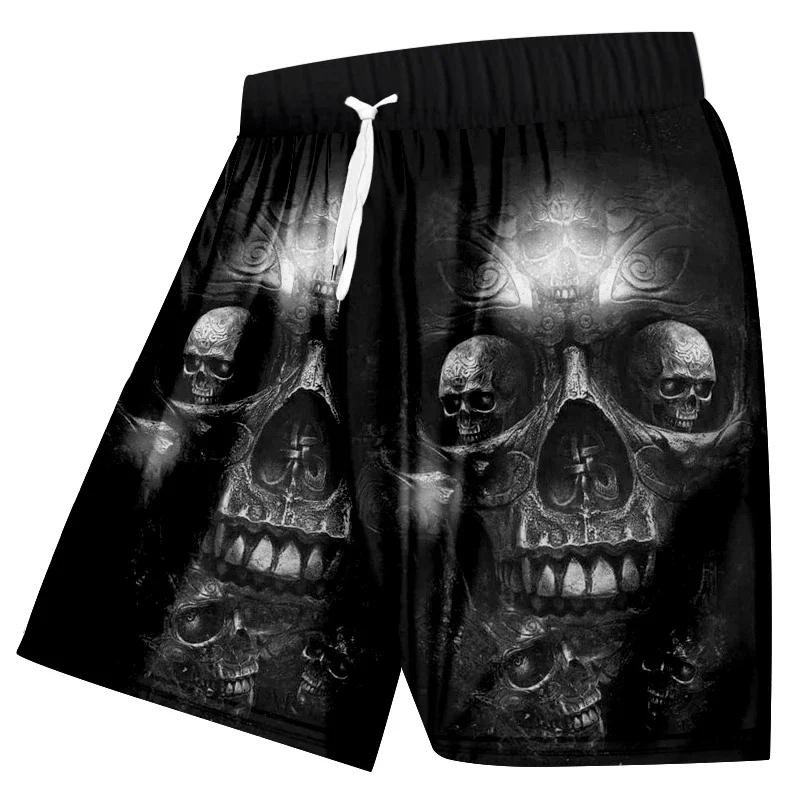 Devil Ghost Skeleton Horror Skull Demon Boxing Shorts Pants 3D Print Training Unisex Men Women Quick Dry Fitness Gym Sport Workout Casual Streetwear