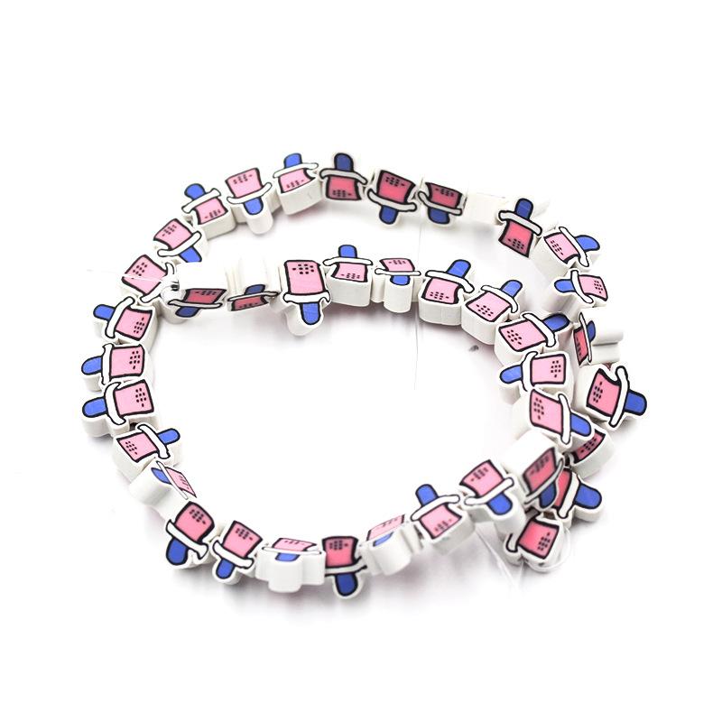 Soft Pottery Beads Beaded Handmade Materials Diy Jewelry Accessories Mobile Phone Chain Bead Separation Mixed Color Soft Pottery Loose Beads