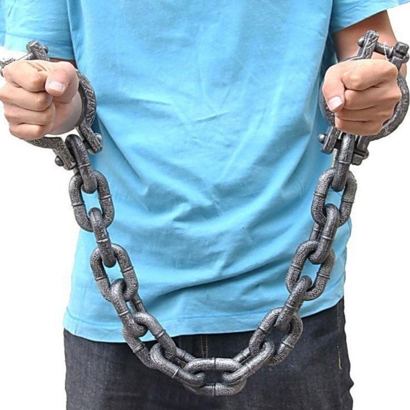 Halloween Props Fancy Dresses Decorative Irons Prisoners COS Plastic Simulation Handcuffs Chains