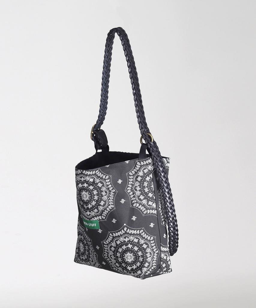 Green Stuff Belted Shoulder Bag B2 Paisley - Black