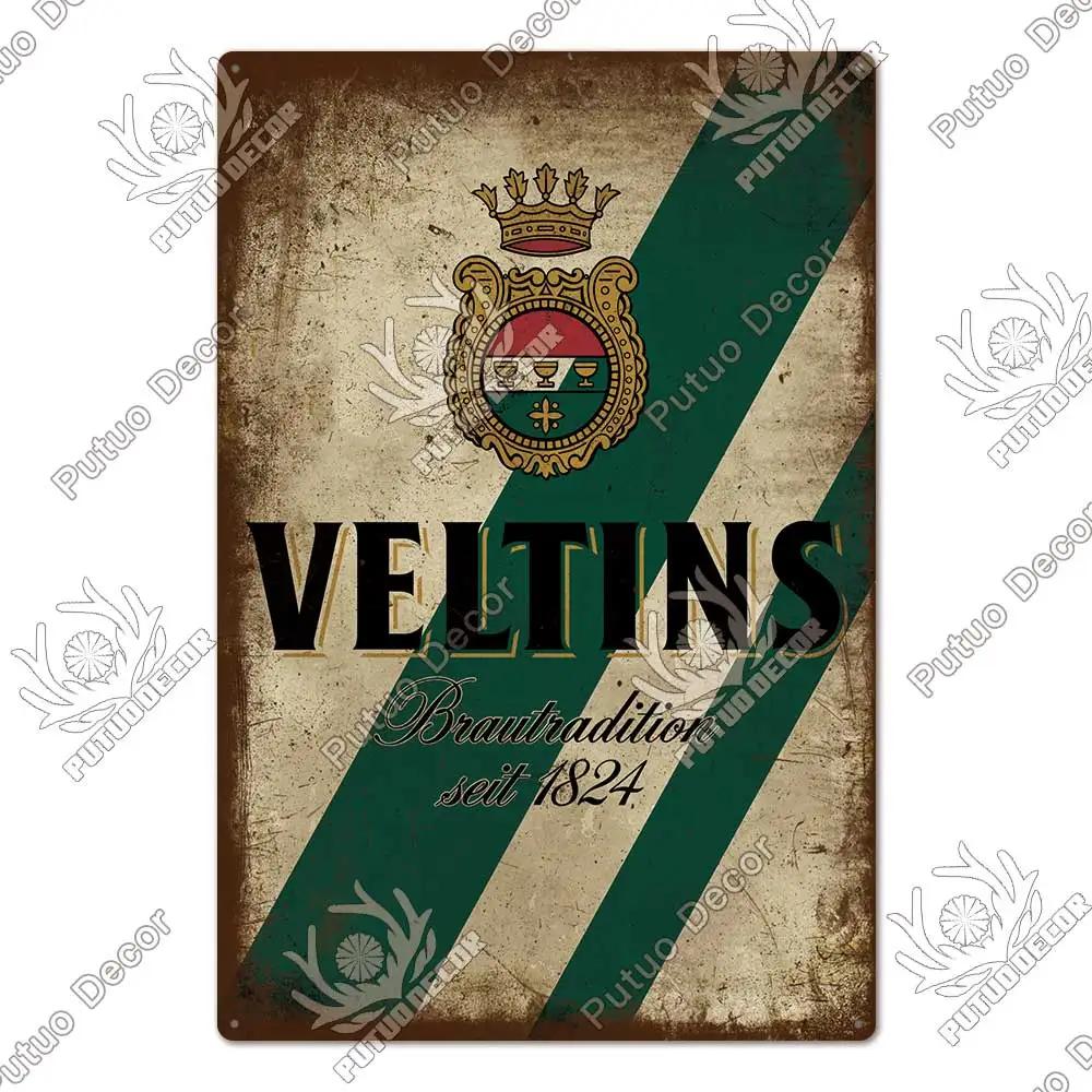 DORA Blechschild Putuo Dekor Biersorte Metallschild Vintage Blechschild Dekorative Plakette Wanddeko Bar Kneipe Man Cave Wohnzimmer Dekoration