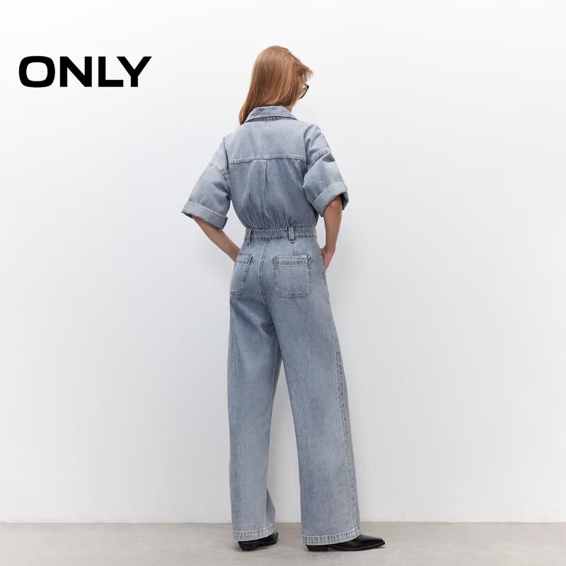 ONLY Women's Retro Workwear Denim Jumpsuit