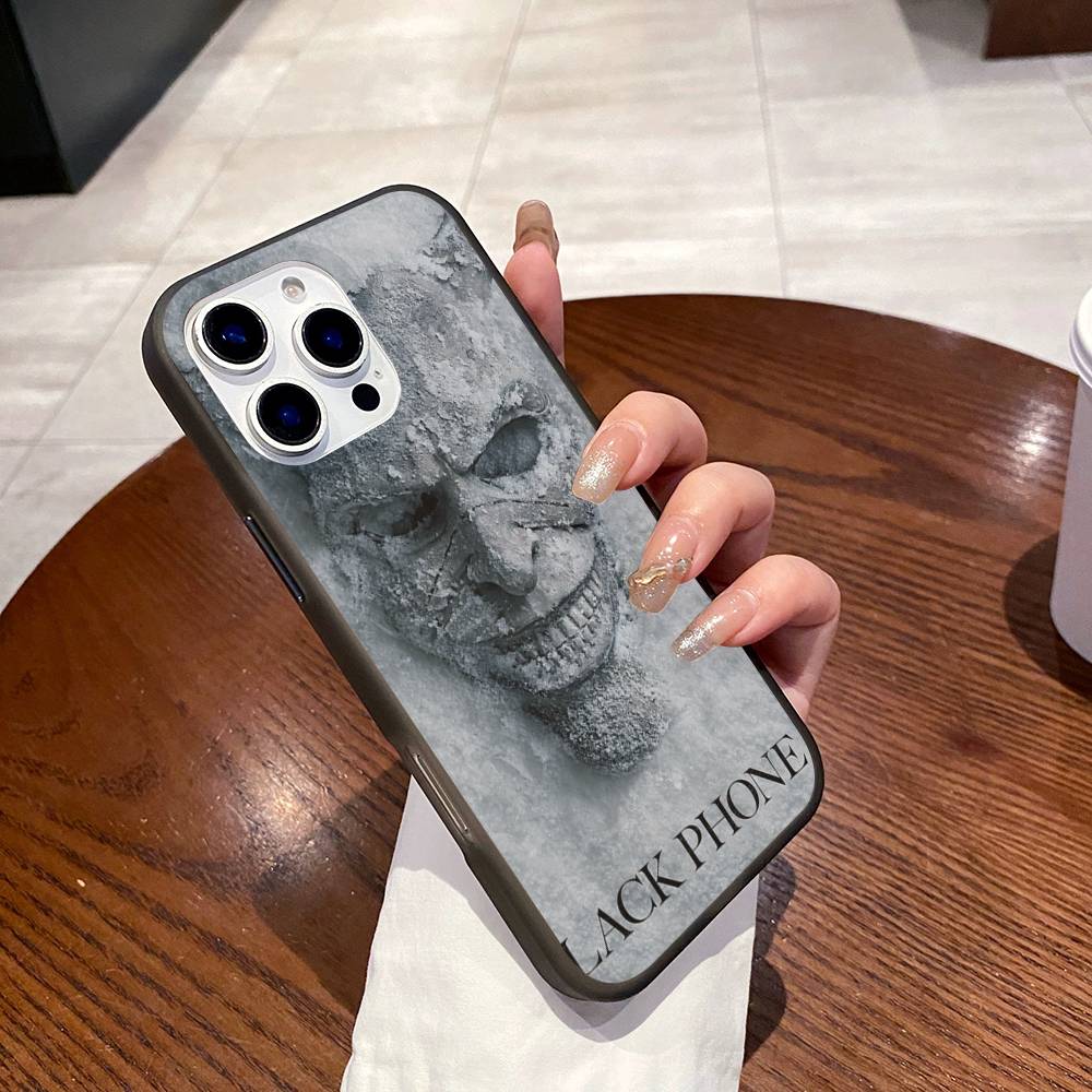 Horror Movie The B-Black P-Phone For IPhone 16 15 11 12 13 14 17 Pro Max PLUS Pro Soft Corrugated Silicone Back Phone Case
