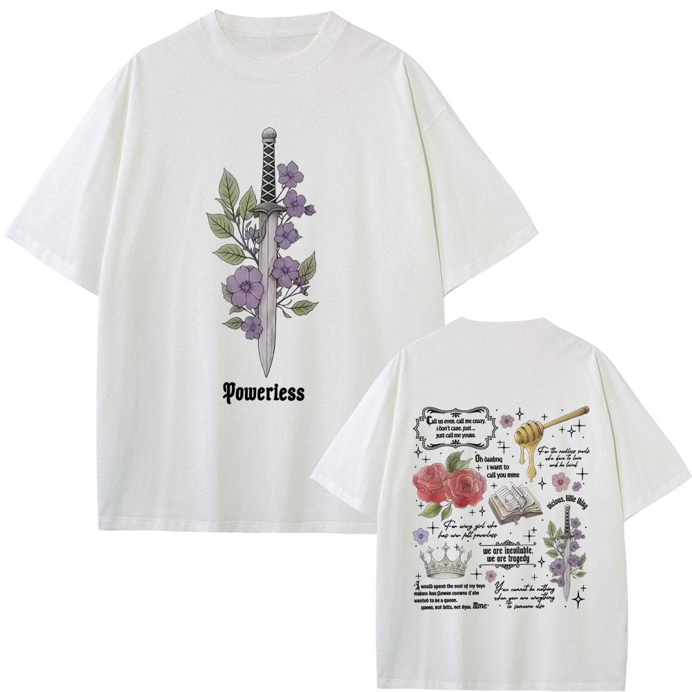 Machtloses Bücherwurm Grafik T-Shirt Kai Azer Ich Liebe Dich Ro Unisex Zitate T-Shirts Unisex Damenbekleidung Mode Y2k Ästhetik T-Shirts