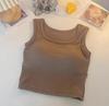 Women's Wide-Shoulder Square-Neck Camisole with Built-In Bra - Versatile Innerwear/Outerwear