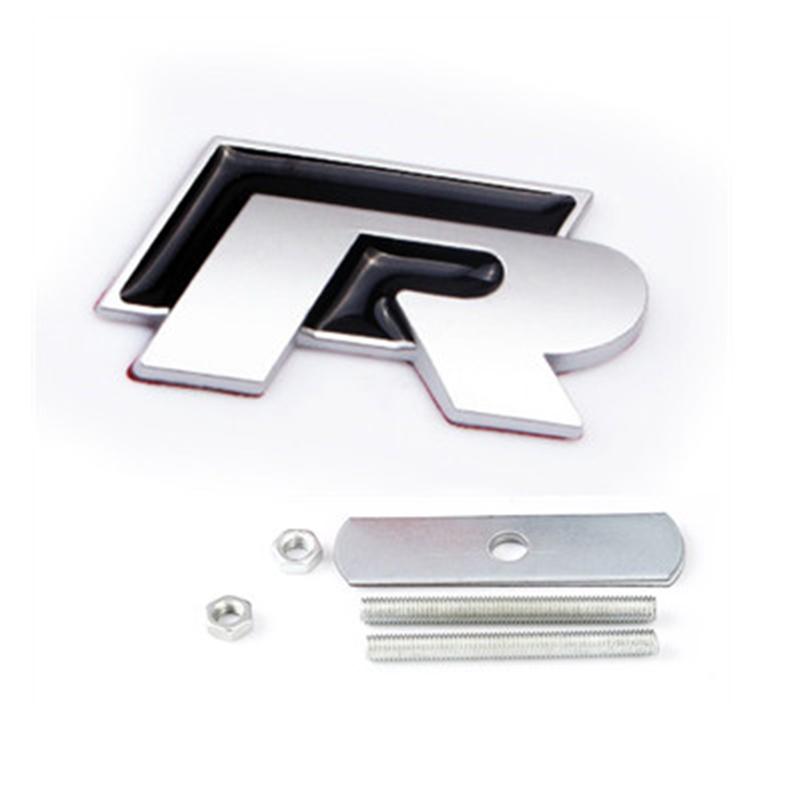 JPO1   3D Metal Car Grilles Emblem Auto Trunk Fender Mark Label Stickers For VW GTI Polo Golf Passat Tiguan Arteon Touareg CC Taigo GTE