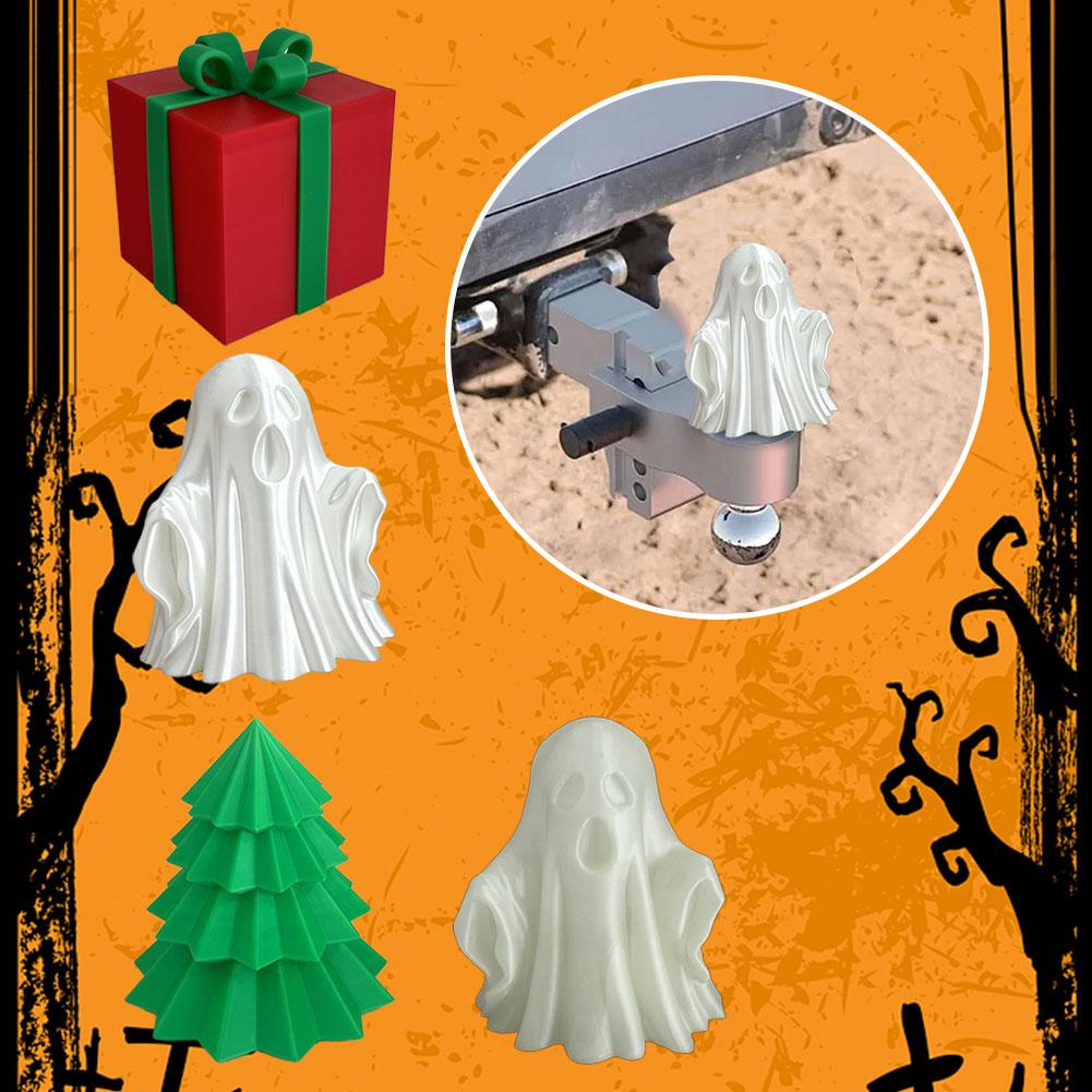 Christmas Tree Trailer Hitch Ball Cover Trailer Coupling Printed 3D Rusting From Cap Tube Gift Christmas Prevent Receiver K3S1
