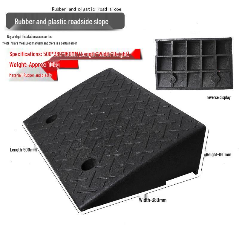 Rubber Curb & Threshold Ramp Mat for Home and Car 