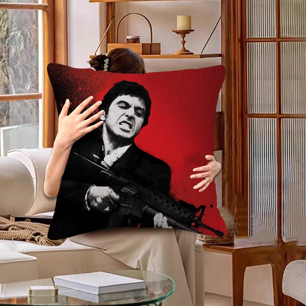 Classic Film Scarface Pillow Cover Sofa Cushion Cover Home Room Decoration Children Gift 30x30 cm