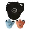 Pet Baseball Cap Breathable Dog Wide Brim Hat Adjustable Sun Protection Cap with Ear Holes for Small Dogs Summer Outdoor Walks