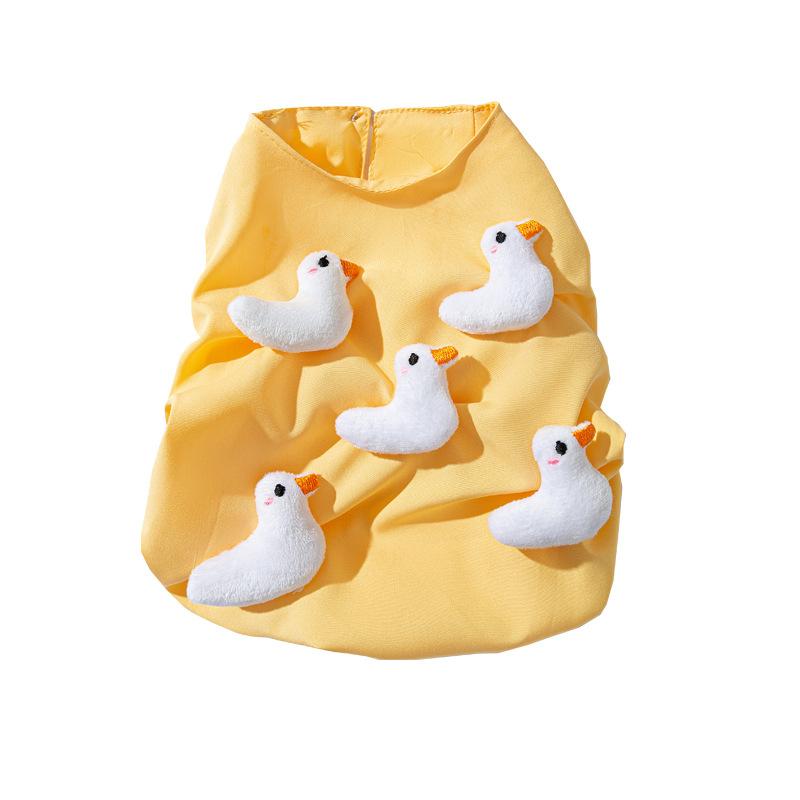 Roupa para cão grande primavera e verão pato tridimensional e vestido de pato golden retriever labrador cão médio e grande saia roupa para animal de estimação