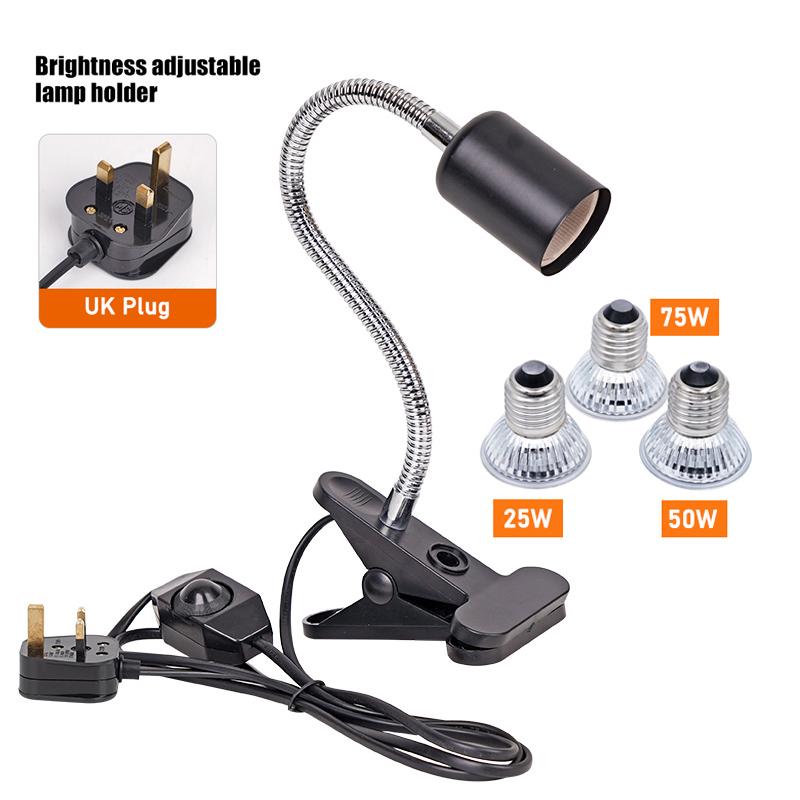 UVA+UVB 3.0 Pet Reptile Lamp Set Turtle Heating Lamp Holder Mini Pet Heat Bulb Amphibians Lizards Temperature Controller Light