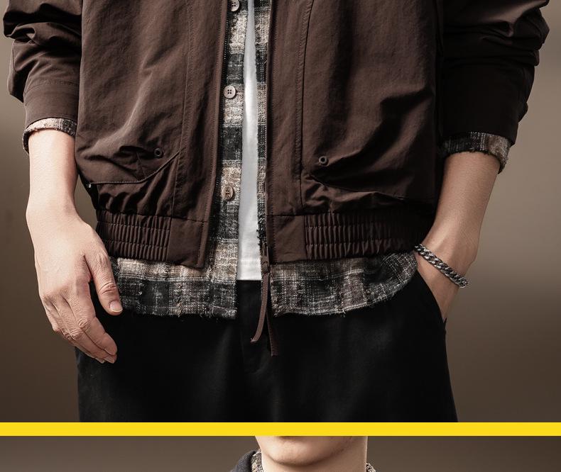 Herren Trendy Amerikanischer Scheunenstil Patchwork Reversjacke - Herbst Locker Lässige Oberbekleidung