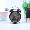 4-inch Metal European-style Spray Painted Tower Alarm Clock Night Light Creative Bell Modern Style Gift Watch