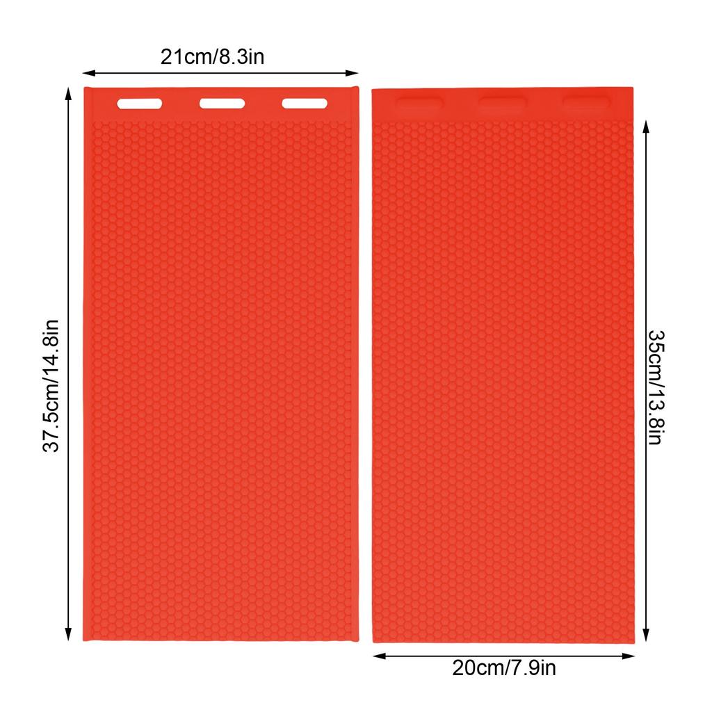 2Pcs Beeswax Sheet Mold 5.4mm Reusable Silicone Beeswax Mold Foundation for Bee Keeping 37.5x21CM