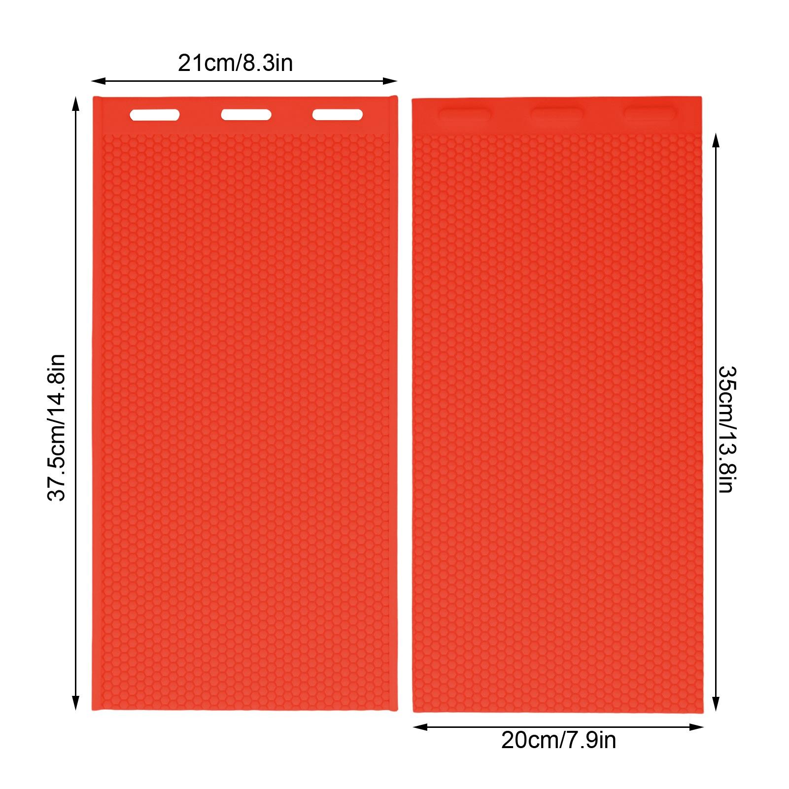 

2 шт. Форма для восковых листов 5,4 мм Многоразовая силиконовая форма для воска Основа для пчеловодства 37,5x21 см красный