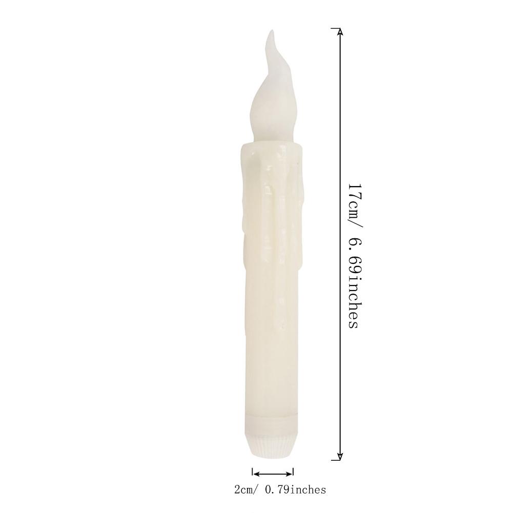 6pcs LED Taper Candle Lights, Flameless Floating Candles Battery Operated Window Candles for Christmas Wedding Birthday Party