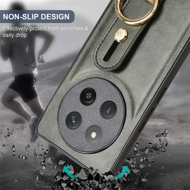 

For Honor X9c 5G Business Fashion WristStrap Phone Holder Case For Honor Magic 7 Lite 5G Leather style Case Drop-Resistant Cover Honor50 Nova 9